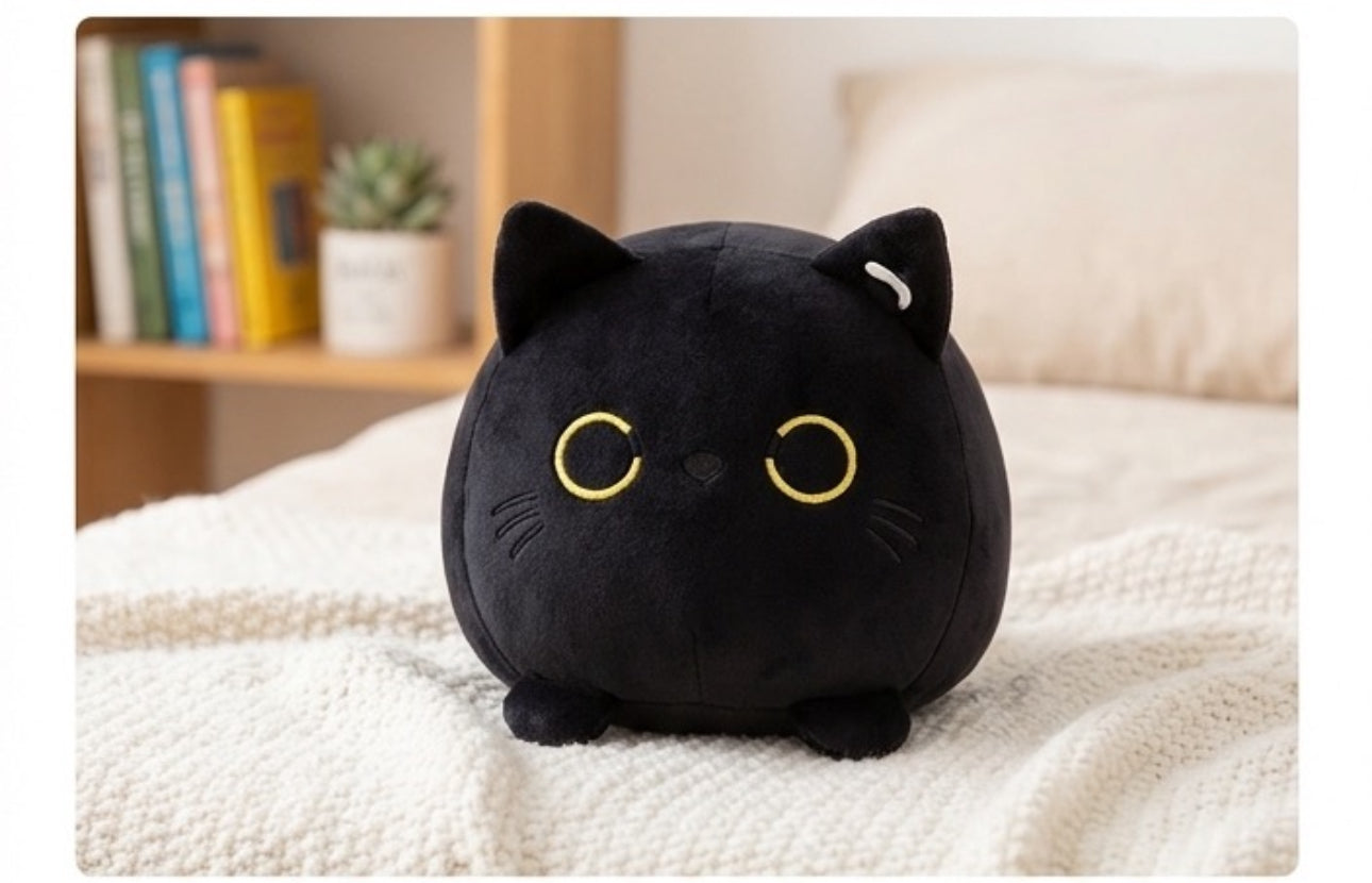 Kawaii Black Kitty Plush